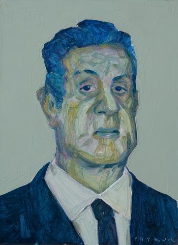 Portrait pop bleu vert de Sylvester Stallone by Olivier Payeur