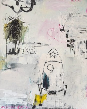 Flying to the moon par Christiane Lohrig