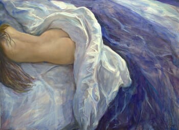 Dans ces draperies pleines de nuits, ton corps, un paysage. J'y voyageais en géographe. par François Pagé