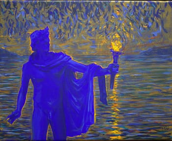  Un soir sur l'île de Délos, Apollon était plein  de retenue admirable. par François Pagé