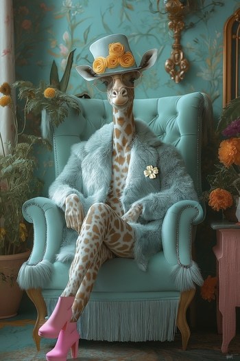 FUR-CLAD GIRAFFE by HOLLY WATT