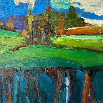 Landscape. Triptych II by Asta Kulikauskaite Krivickiene