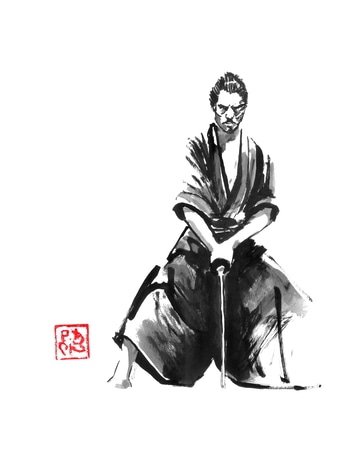Samurai en garde von Péchane
