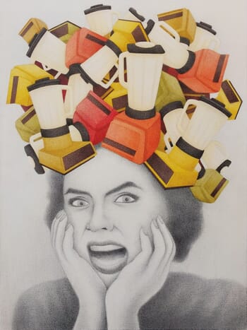 "A New American Dream" series (woman with blenders) by Gonzalo Garcia Callegari