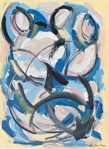 Enfold in Yellow and Blue I by Heidi Lanino