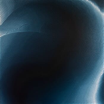 Indigo S2 02 2022 - 120 x 120 cm by Chris Pillot