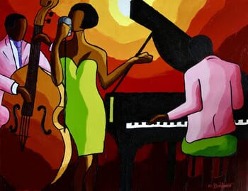 Jazz, trio robe verte by Olivier Boissinot