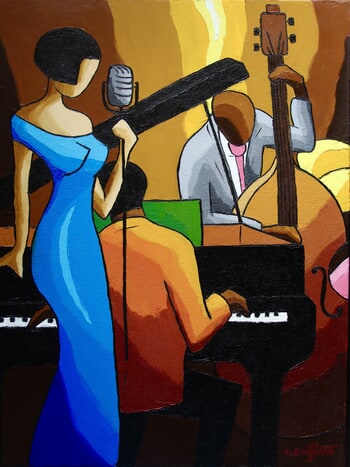 Jazz, Trio robe bleue by Olivier Boissinot