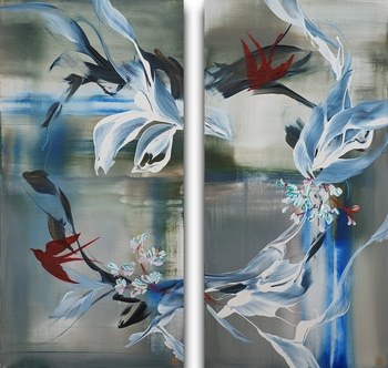 Where Swallows Dance Diptych by Novi Lim