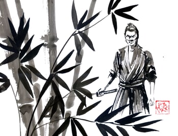 Samouraï dans la fôret par Péchane