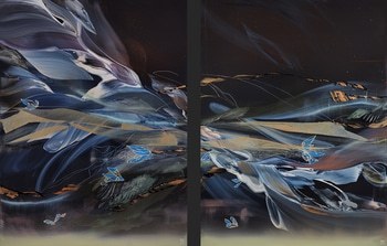 Synaptic Bloom Diptych by Novi Lim