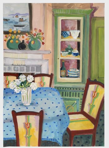 Interior with tulips by Lottie Cole