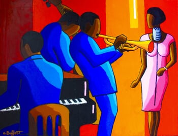 Jazz, Quartet rose bleu by Olivier Boissinot