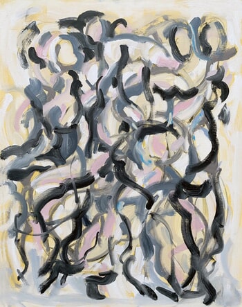 The Dance Enfolds in Yellow and Blue von Heidi Lanino