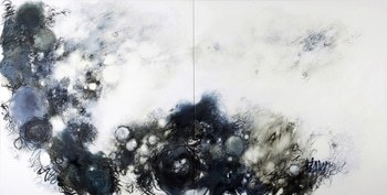 Somewhere between sex, death and keeping the kitchen clean ( Diptych ) by Gina Parr