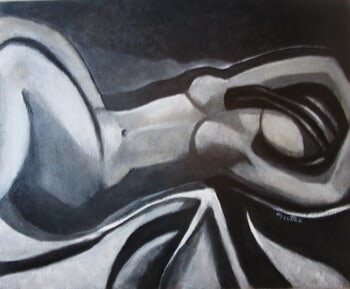 Nu gris allongé by Michel de Gouttes