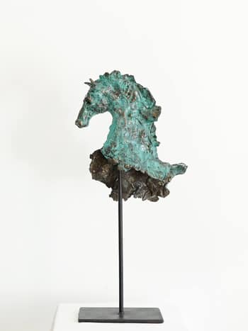 Tête de cheval bleu par Adeline Weber Guibal