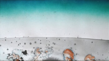 Ciel turquoise - Collection "encre et abstraction" by Thierry Virton