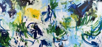 Flowers in blue par Emily Starck