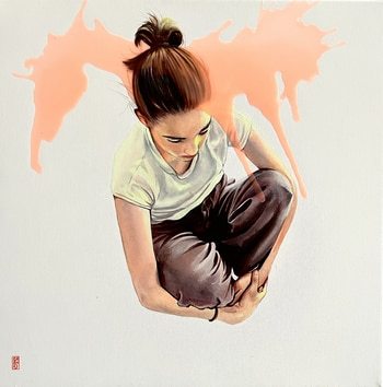Cube Girl by Brigitte Yoshiko Pruchnow