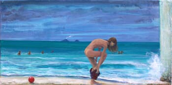 L’instant précis où Paolo et Jiovani me disent : Arrête un peu ta peinture et viens nous rejoindre avant que l’averse arrive par François Pagé