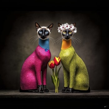 SIAMESE CATS by HOLLY WATT