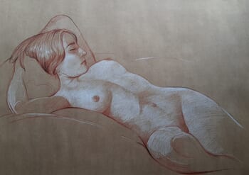 Nu muse dessin 23 par Harry Boudchicha