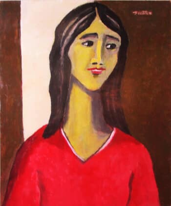 Gitane au corsage rouge. von Michel de Gouttes