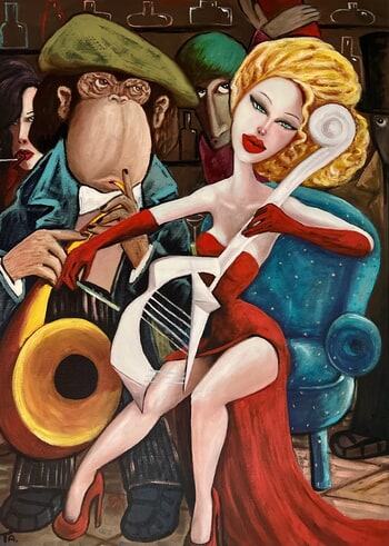 Boss & Lady in Red Duo by Ta Byrne