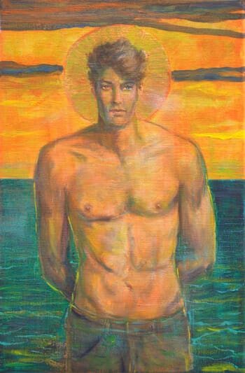 Jean, qu'as-tu sur ton corps sculpté par la mer, que le goût salé des surfeurs qui flottent sur la belle ! by François Pagé