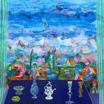 Depuis ta fenêtre je contemplais ta collection romaine, ta main frôlait la mienne, brûlante comme le volcan au loin. par François Pagé