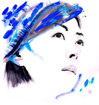 noriko looks up by Péchane