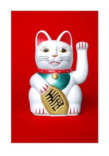 Scarlet Red Lucky Cat by Ian Hoskin