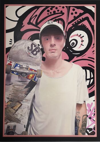 David With Skateboard von James Earley