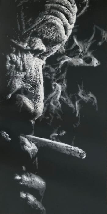 Vieillard qui fume von Olivier Carpent