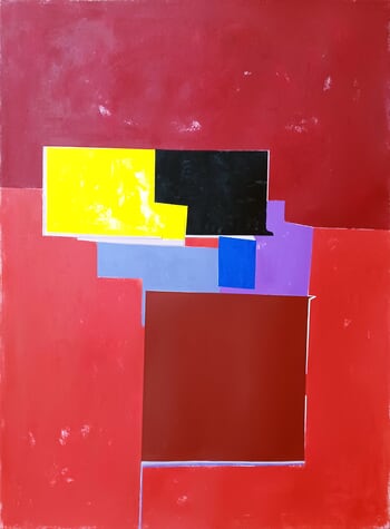 Red composition IV by Luis Medina Manso