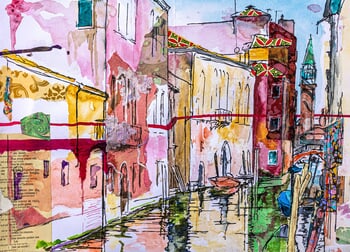 Green Reflection (Venice) by Richard Storey