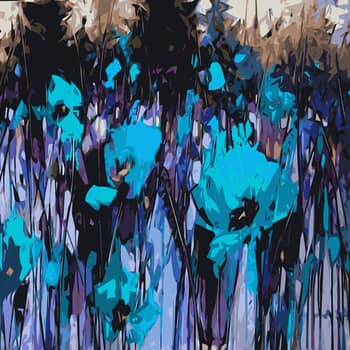 FLEURS BLEUES by CLAUDE DE LUCA