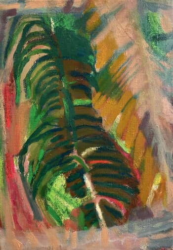 Two Palm Fronds by Caroline Cornelius