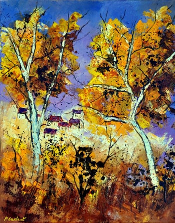 Two trees in autumn  by Pol Ledent
