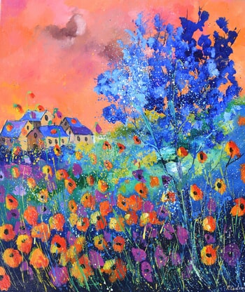 Evening sonata in poppies  by Pol Ledent