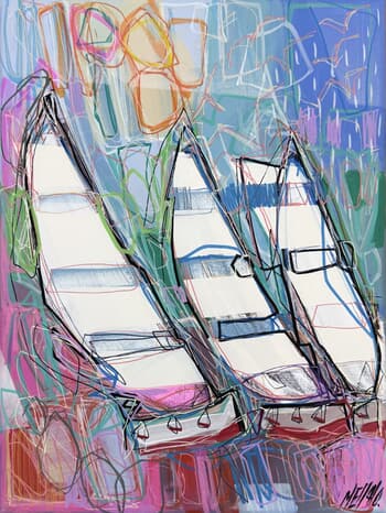 Voiles en liberté… III (ESPRIT VOILE 2025) von OLIVIER MESSAS