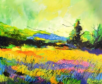 A summer landscape  by Pol Ledent