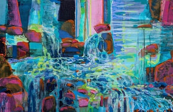 l’Aven avant de s’unir à la mer se jouait des chaos par François Pagé