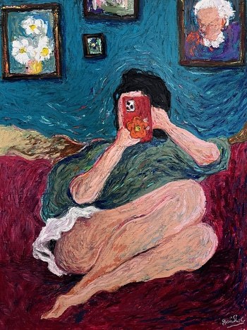 selfi fleuri by Gaël Caron