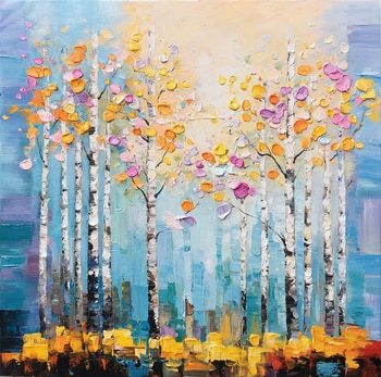 Birch trees forrest 1463 by Jingshen You