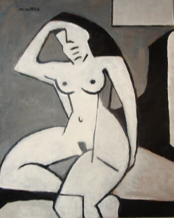 Modèle cubiste en gris von Michel de Gouttes