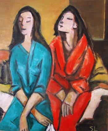Deux soeurs  au petit matin. von Michel de Gouttes