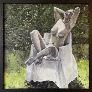 LE FAUTEUIL BLANC, AU SOLEIL by Alain Rouschmeyer