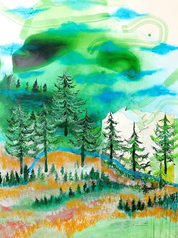 Whispers of pine by Poovi Art